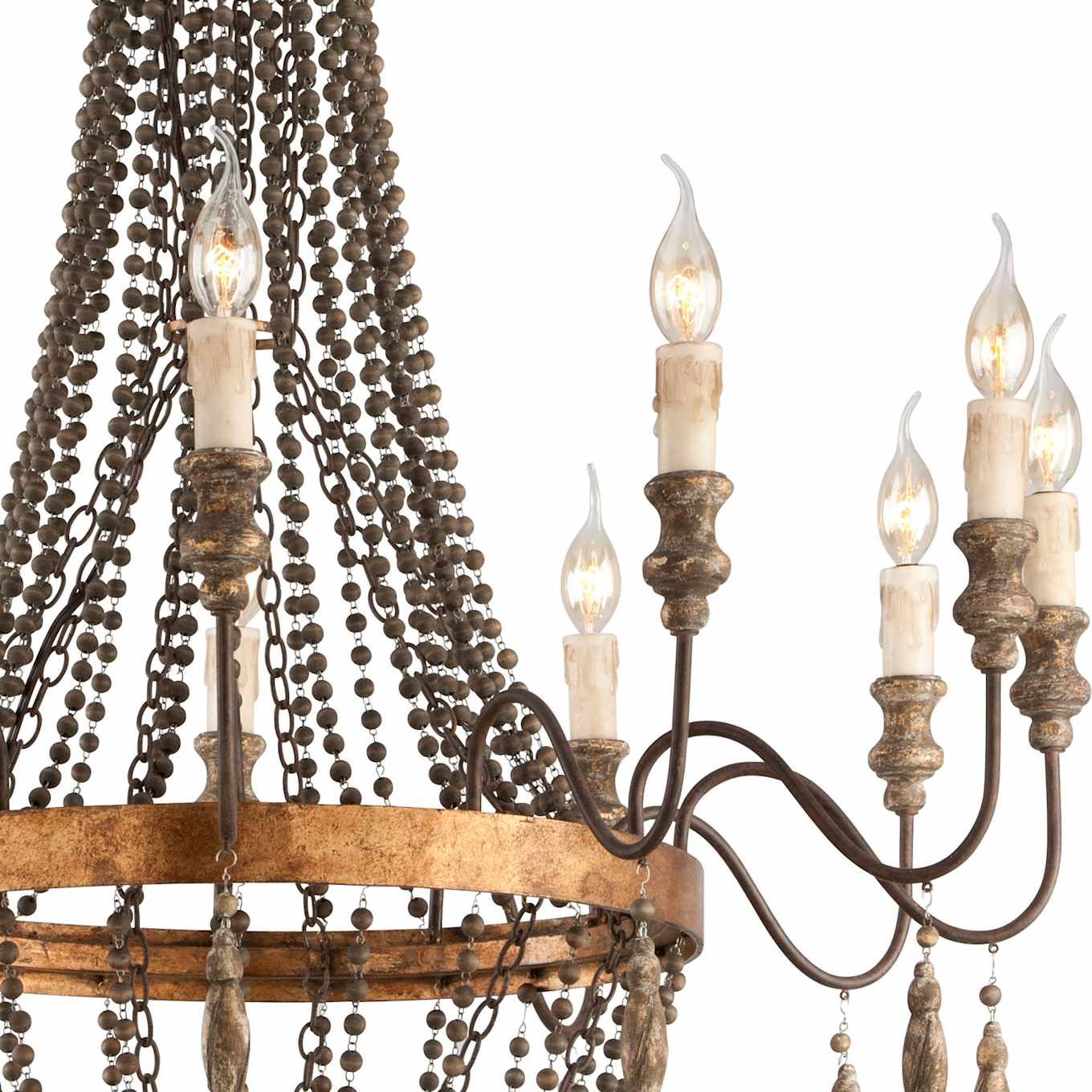 The Delacroix Chandelier unlit, displayed as a sculptural art piece.