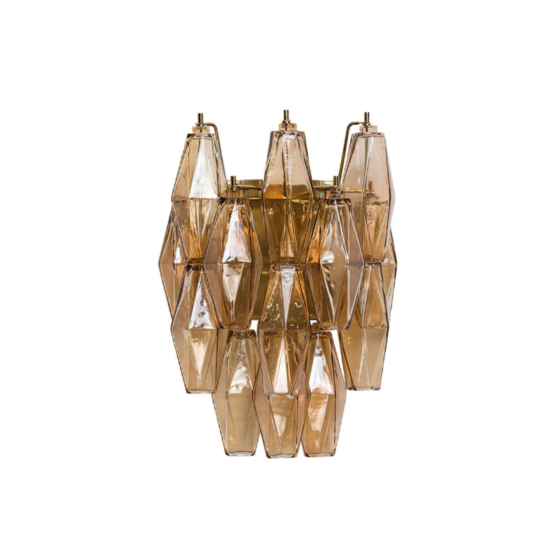 Delano sconce casting light patterns on the wall.