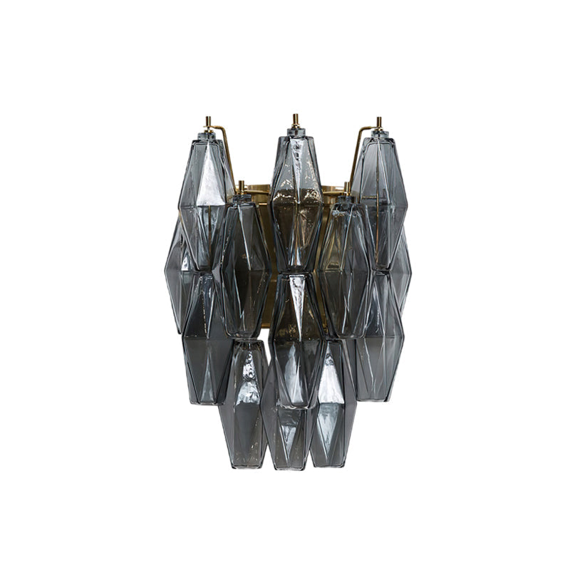 Close-up on the metal frame of the Delano sconce.
