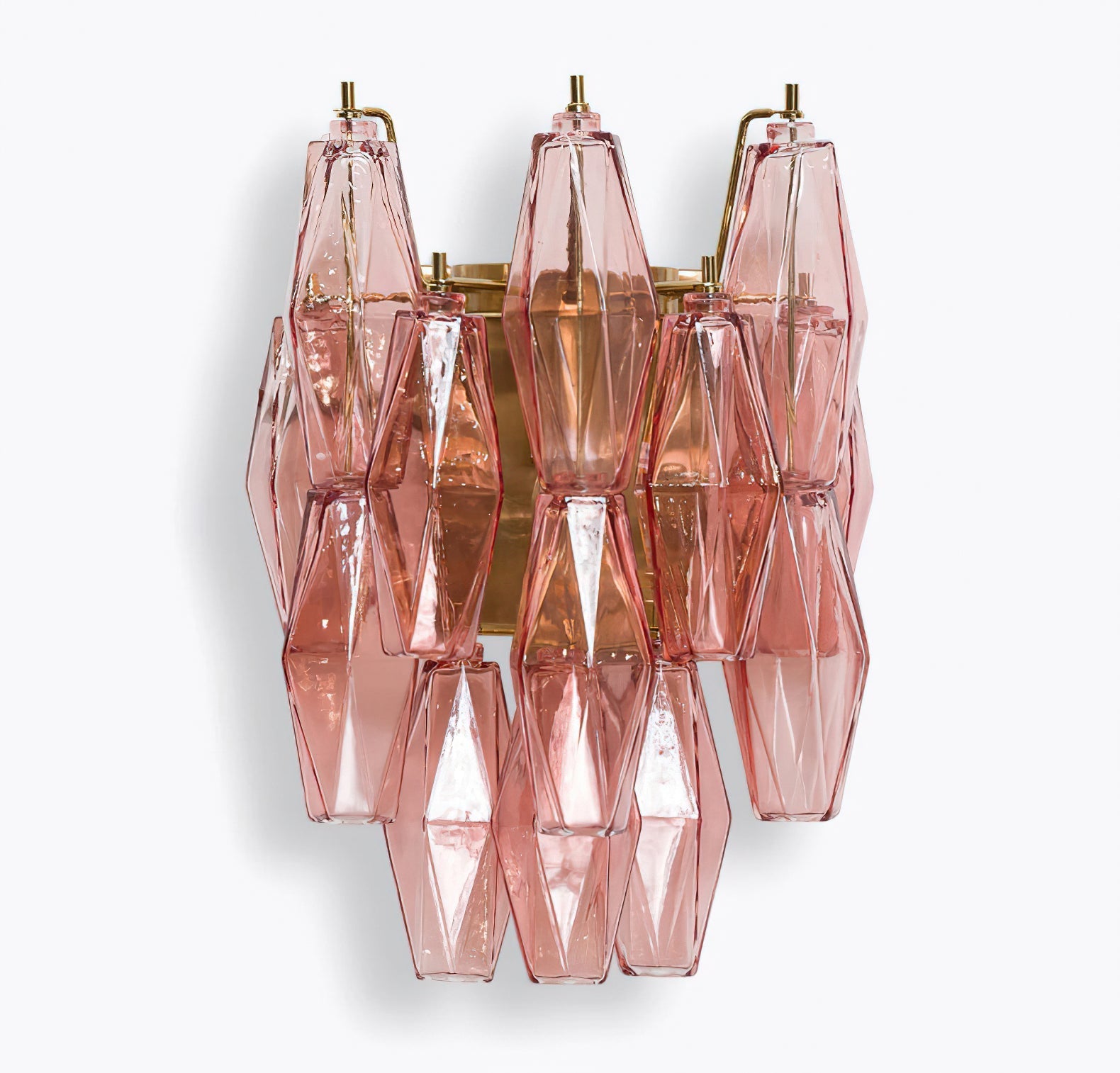 Top-down view of the Delano sconce's tiered structure.
