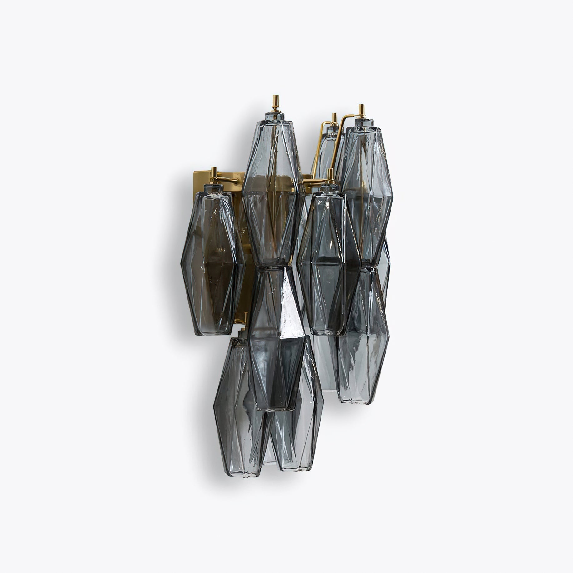Delano Polyhedral Glass Sconce in Purple.