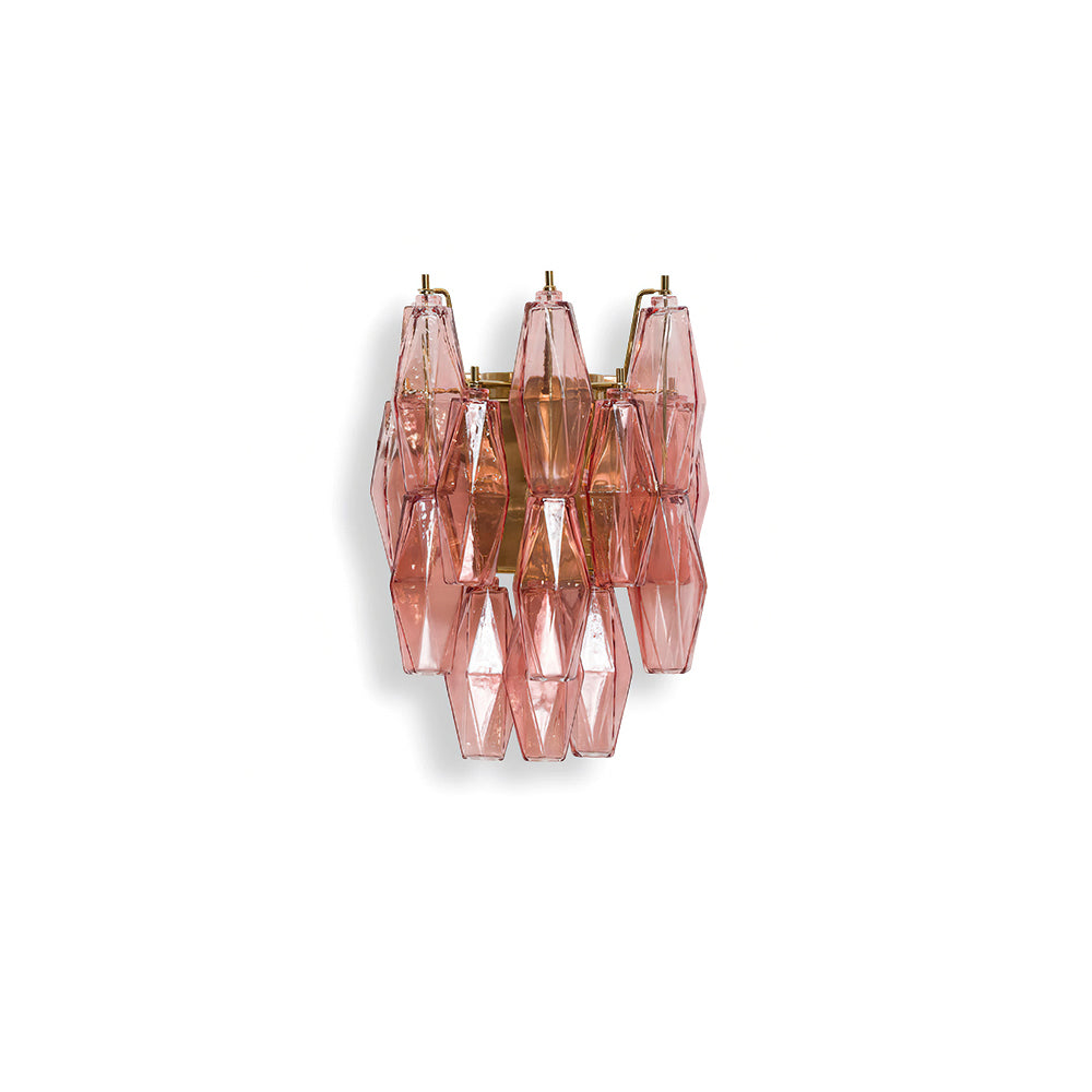 Delano Polyhedral Glass Sconce in a modern entryway.
