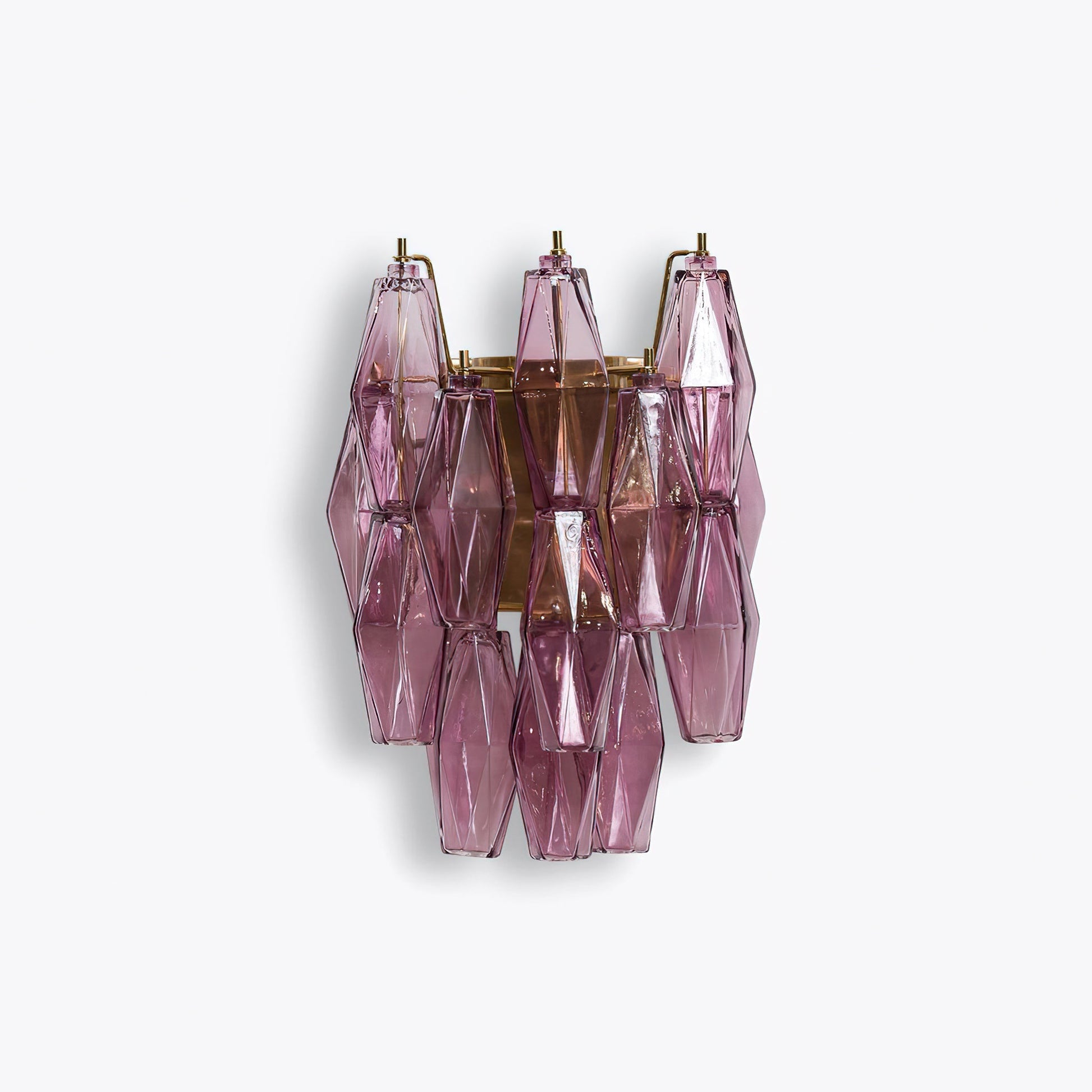 The Delano sconce shown unlit to highlight the glass texture.