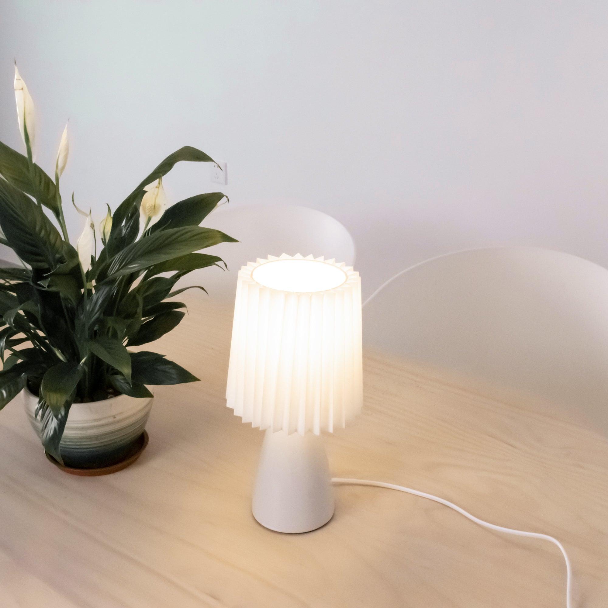 Boko Minimalist Fabric Table Lamp-Neutral Decor