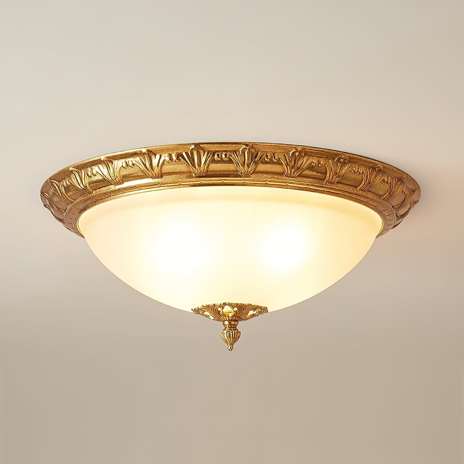 Side profile of the Deltana Flush Ceiling Lamp.