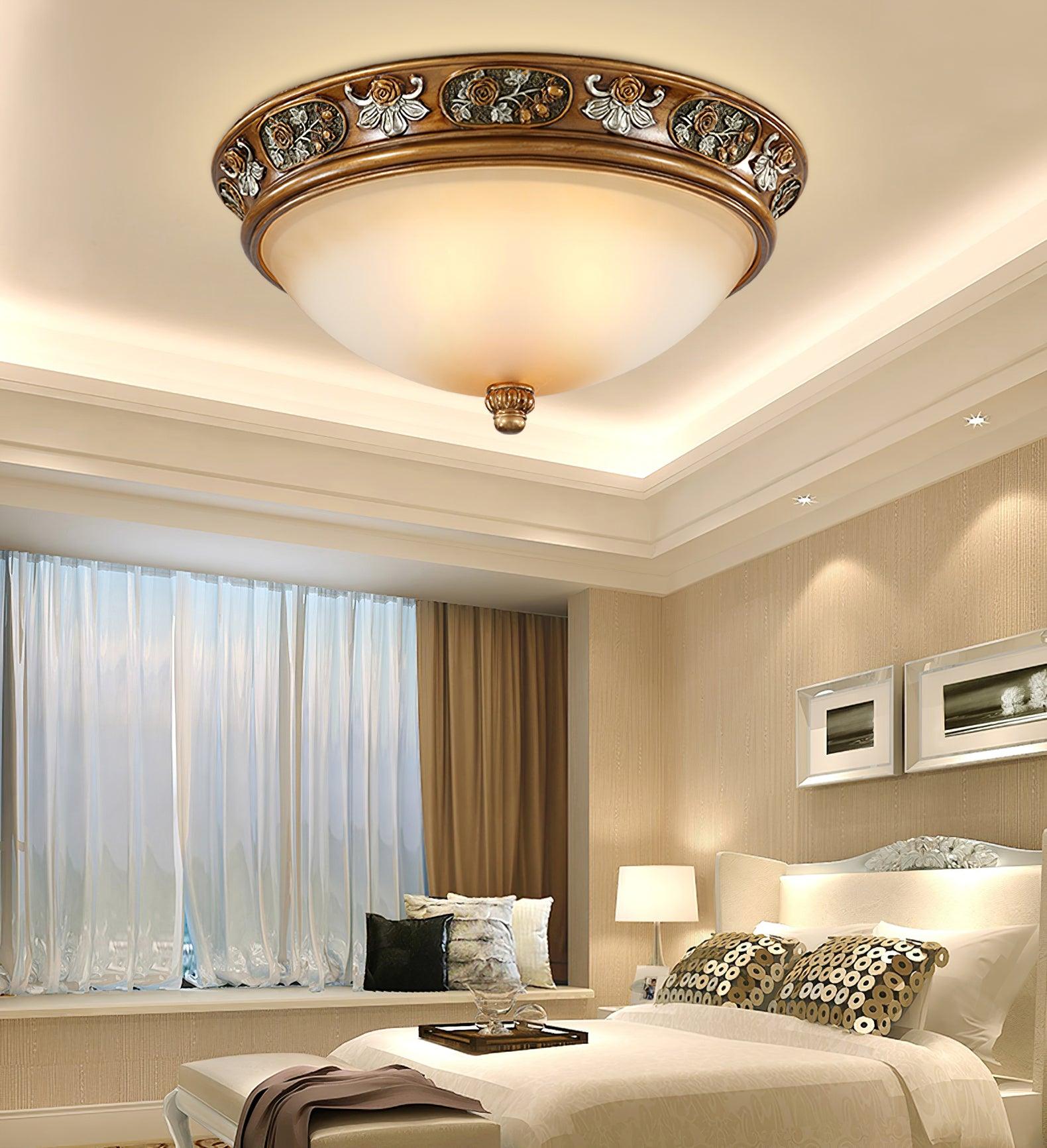 Cilene Vintage Luxury Recessed Resin Ceiling Light-Neutral Decor