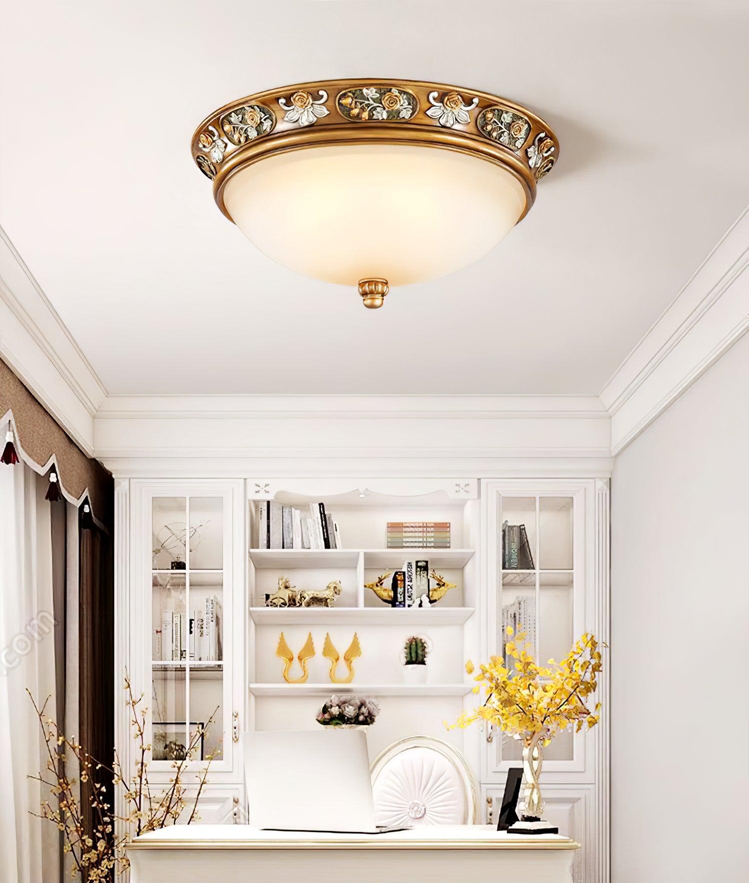 Cilene Vintage Luxury Recessed Resin Ceiling Light-Neutral Decor