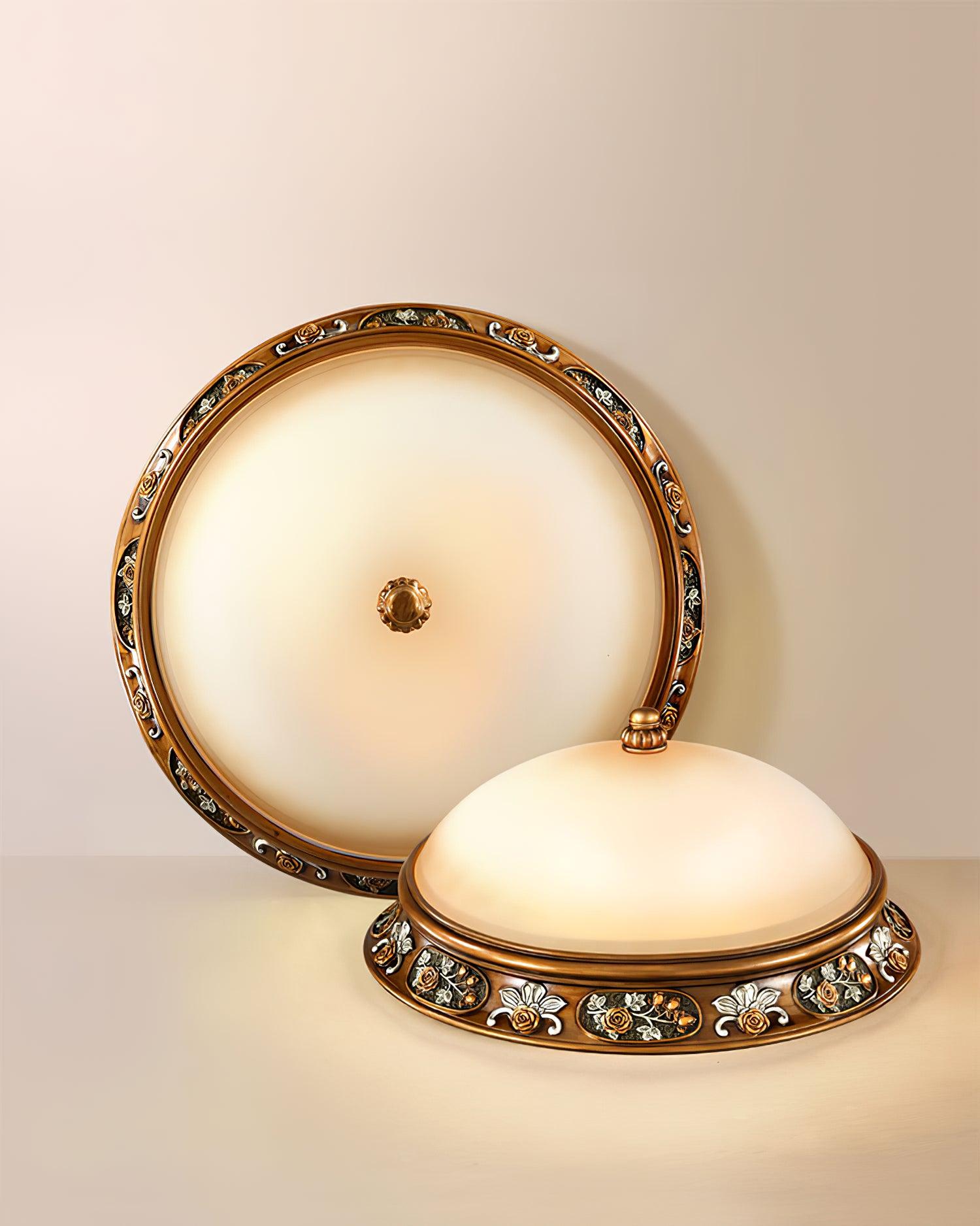 Cilene Vintage Luxury Recessed Resin Ceiling Light-Neutral Decor