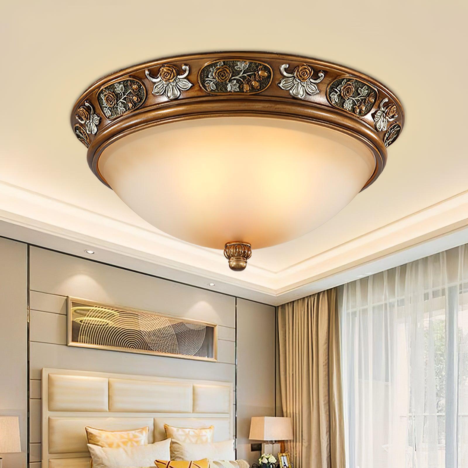 Cilene Vintage Luxury Recessed Resin Ceiling Light-Neutral Decor
