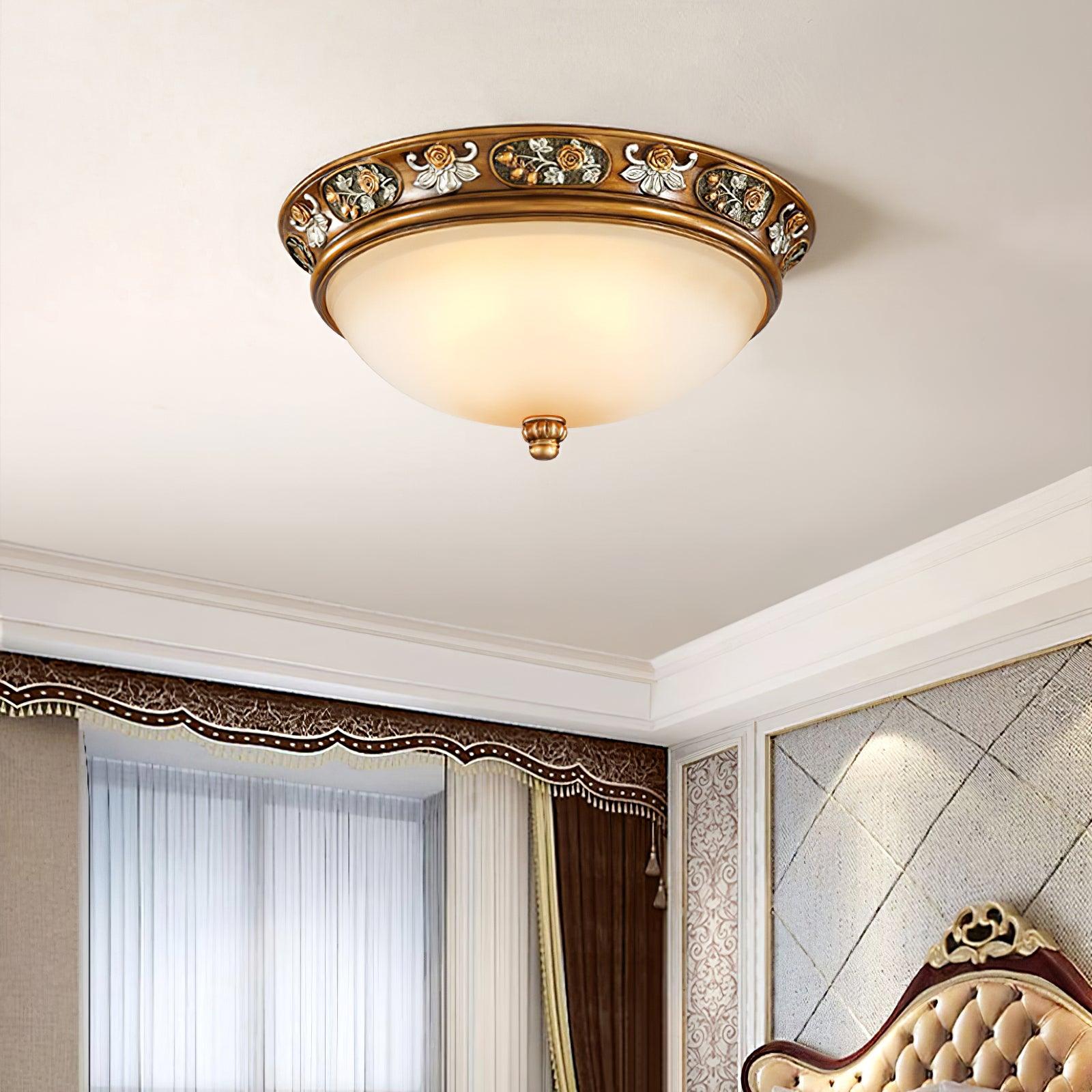 Cilene Vintage Luxury Recessed Resin Ceiling Light-Neutral Decor