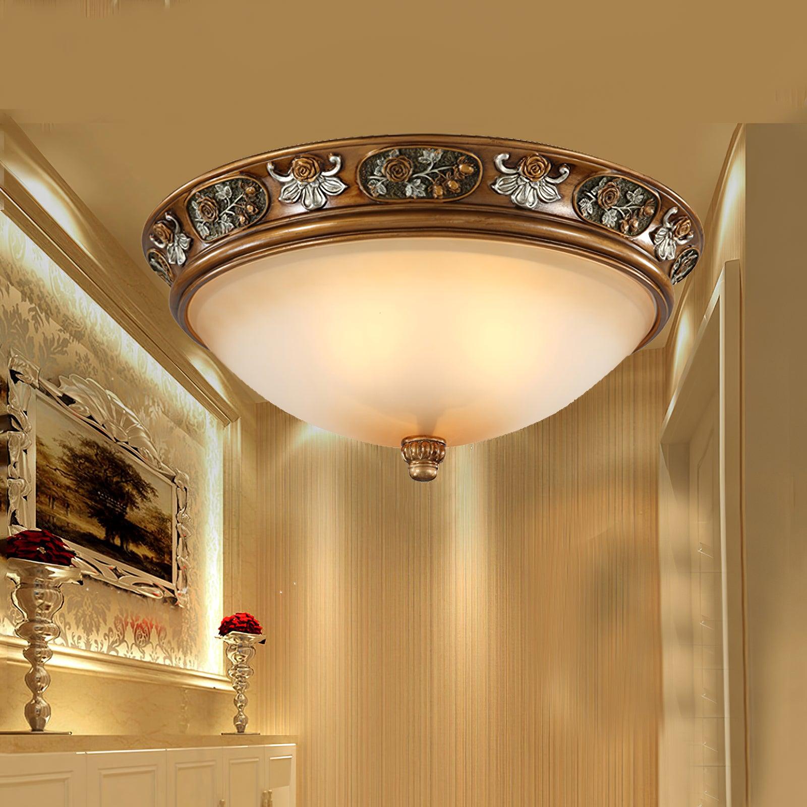 Cilene Vintage Luxury Recessed Resin Ceiling Light-Neutral Decor