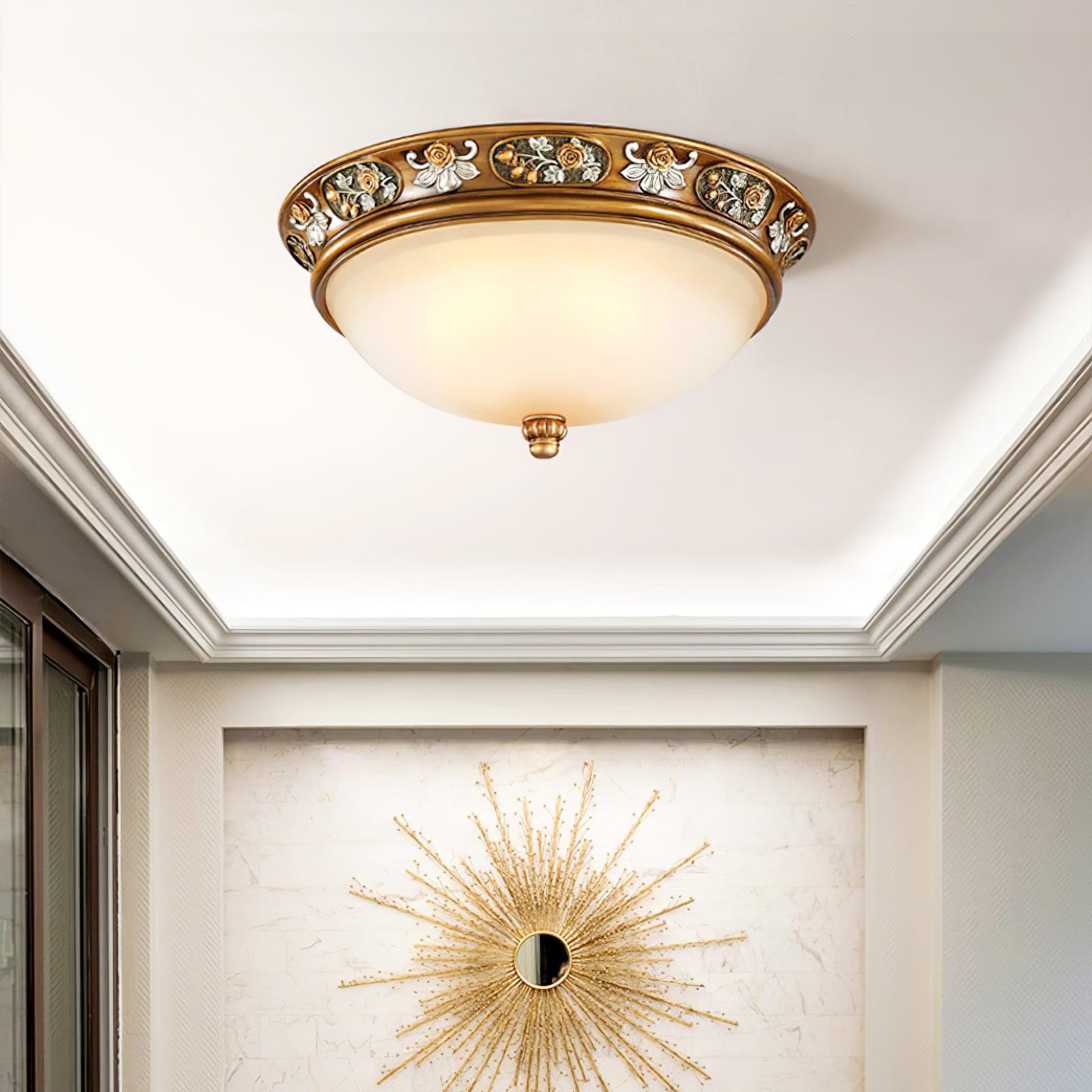 Cilene Vintage Luxury Recessed Resin Ceiling Light-Neutral Decor