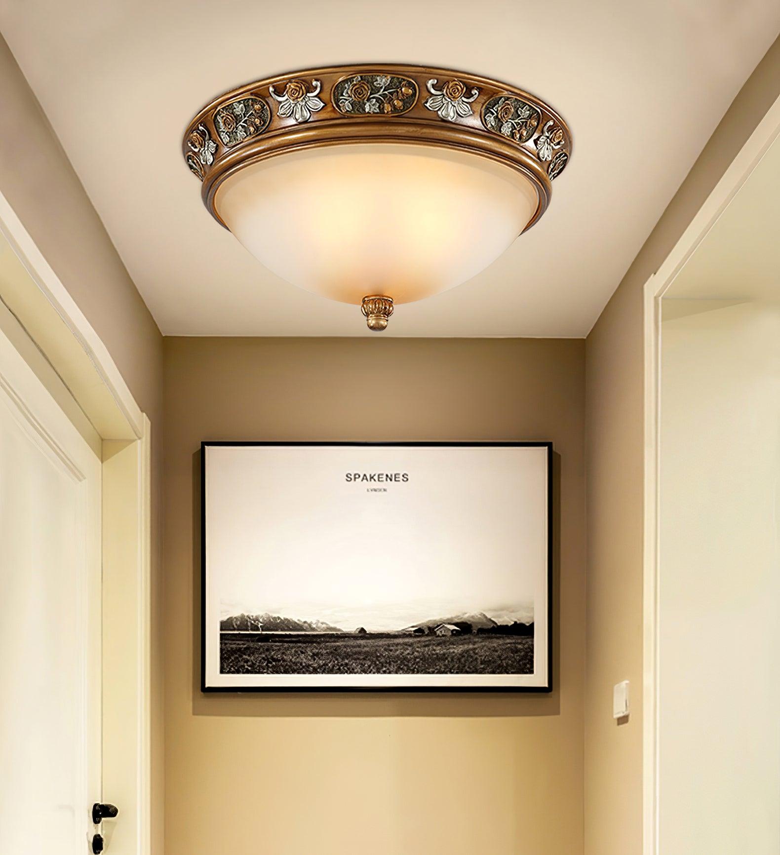 Cilene Vintage Luxury Recessed Resin Ceiling Light-Neutral Decor