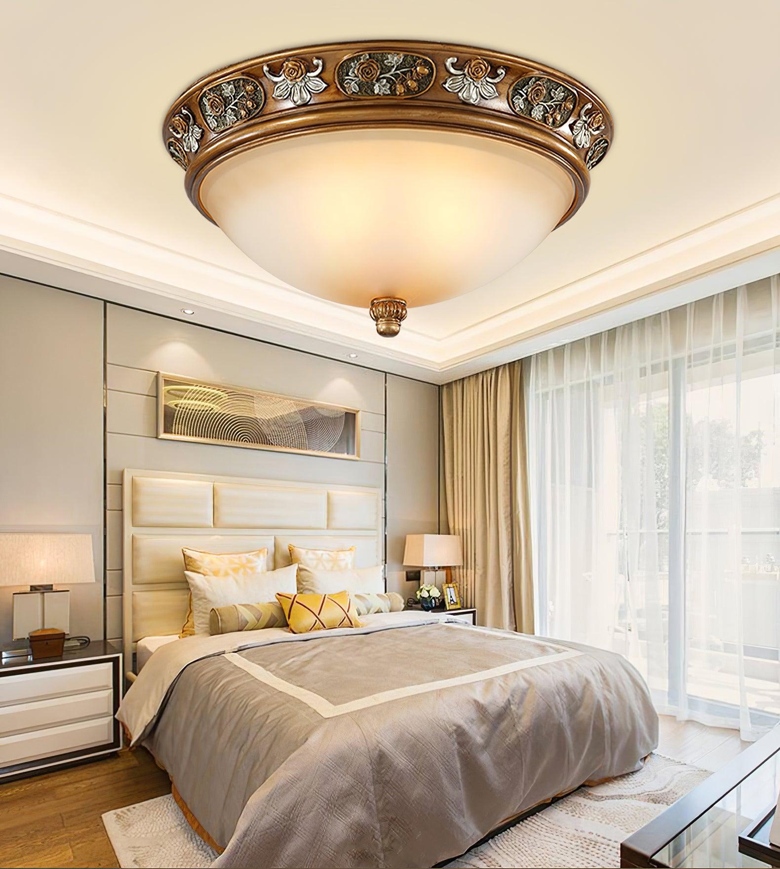 Cilene Vintage Luxury Recessed Resin Ceiling Light-Neutral Decor