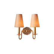 Violet Indoor Wall Lamp Floral Backplate Fabric - Neutralighting