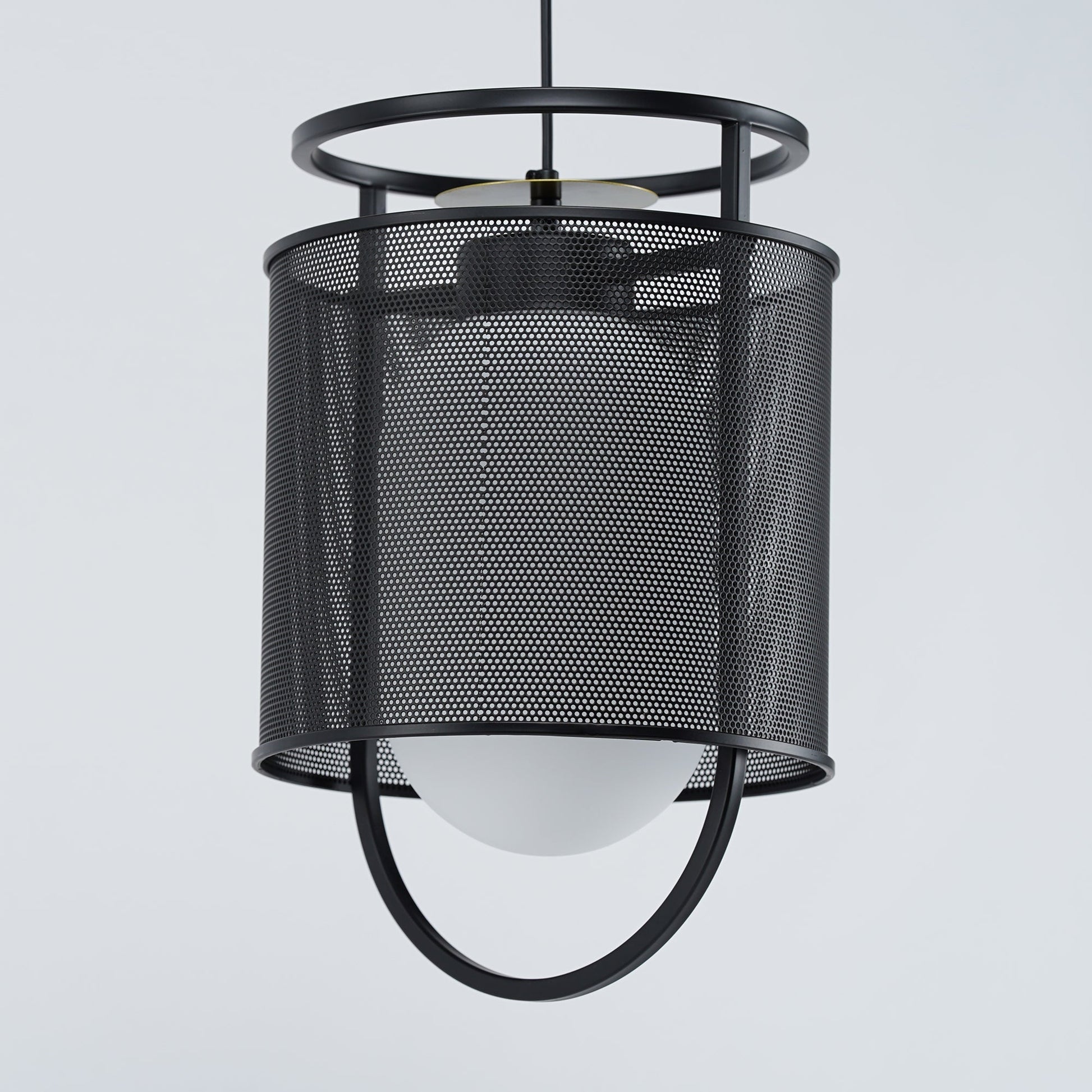 Meren Pendant Lamp Mesh Cylinder Brass Accent Industrial-Neutral Decor