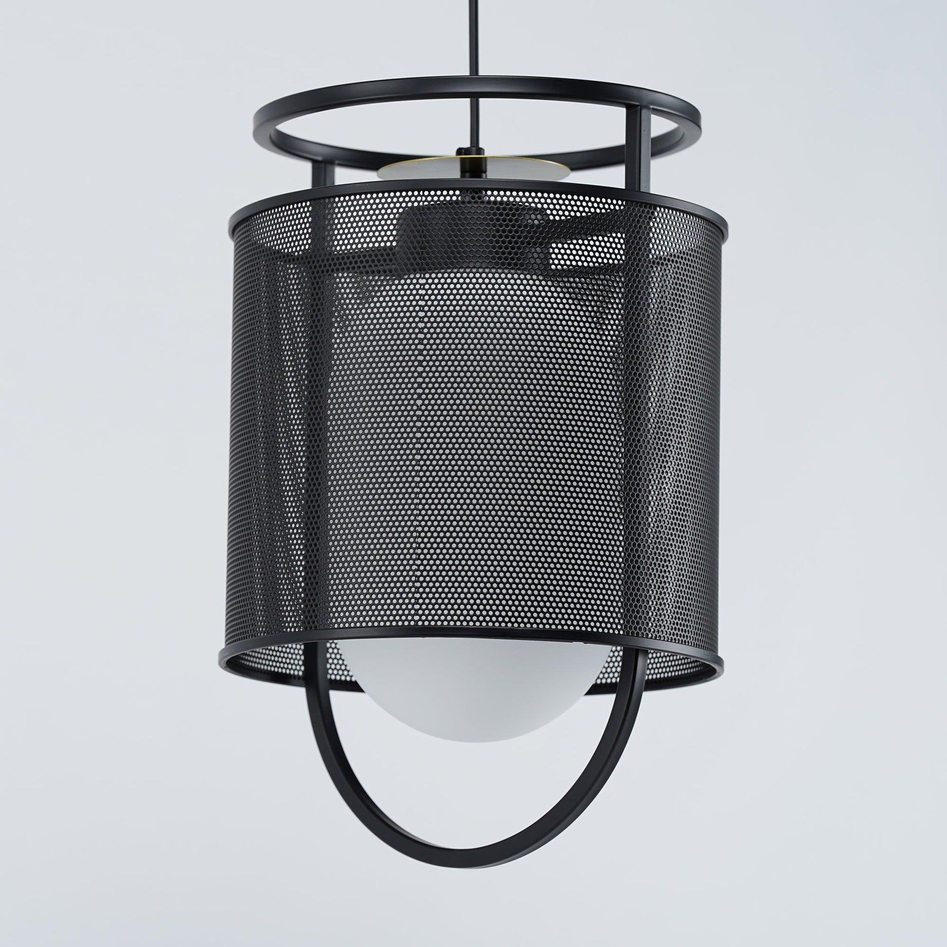 Meren Pendant Lamp Mesh Cylinder Brass Accent Industrial-Neutral Decor