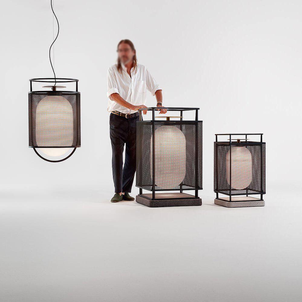 Meren Pendant Lamp Mesh Cylinder Brass Accent Industrial-Neutral Decor