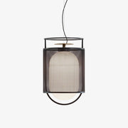 Meren Pendant Lamp Mesh Cylinder Brass Accent Industrial-Neutral Decor