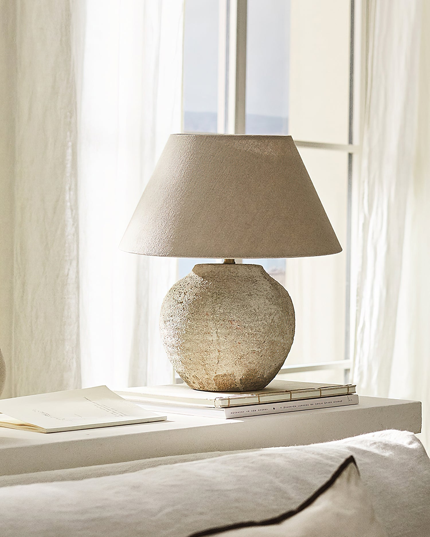 Siv Table Lamp Desert Sand Ceramic Base-Neutral Decor