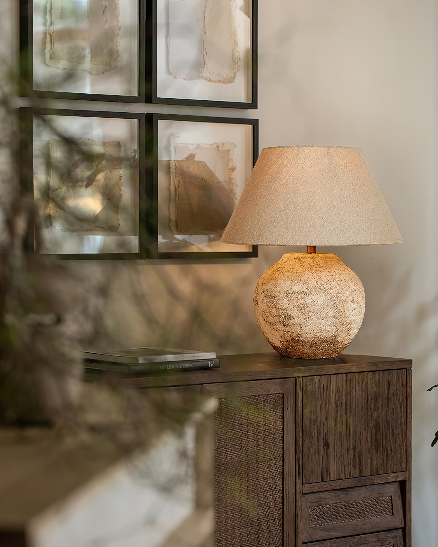 Siv Table Lamp Desert Sand Ceramic Base-Neutral Decor