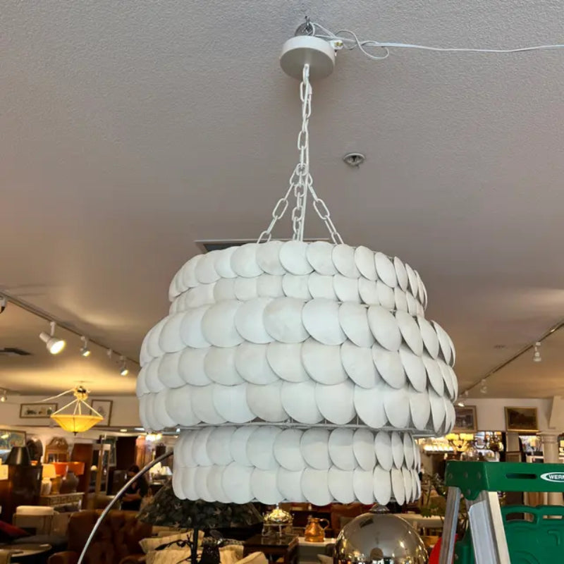 Valentina Vintage Design LED Pendant Light Cream Metal Living Room/Dining Room - Neutral Decor