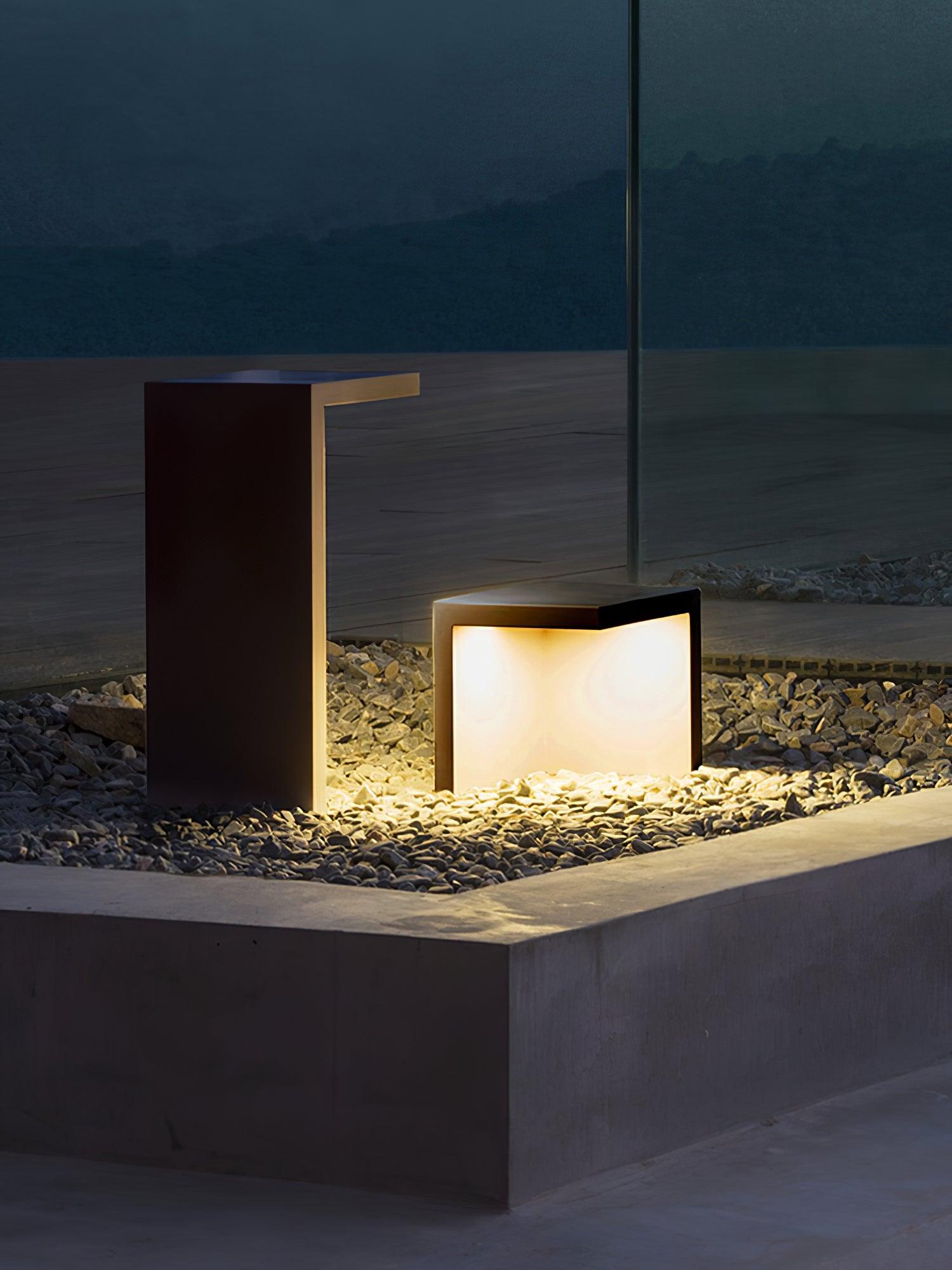 Liam Modern Steel Table Light-Neutral Decor