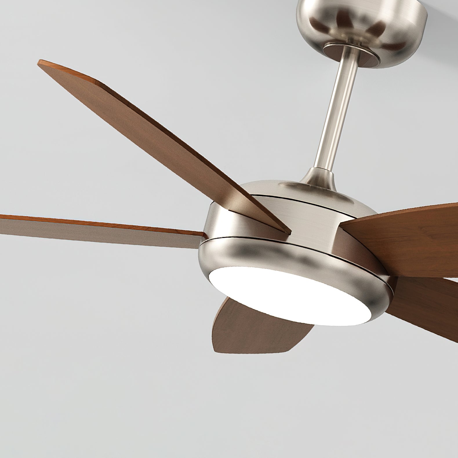 View of the Destin fan from below, showing the blade arrangement.