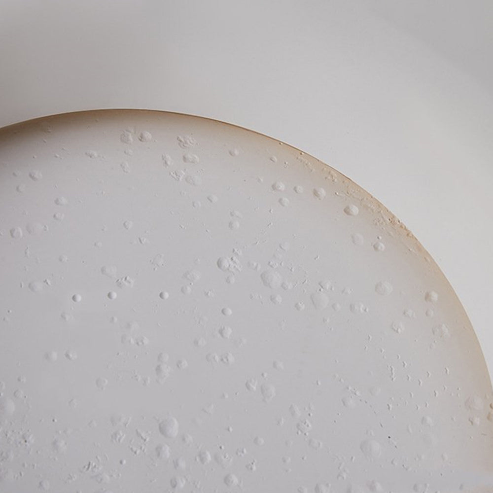 Aria Decorative Moon Metal/Gypsum Wall Lamp, White - Neutral Decor
