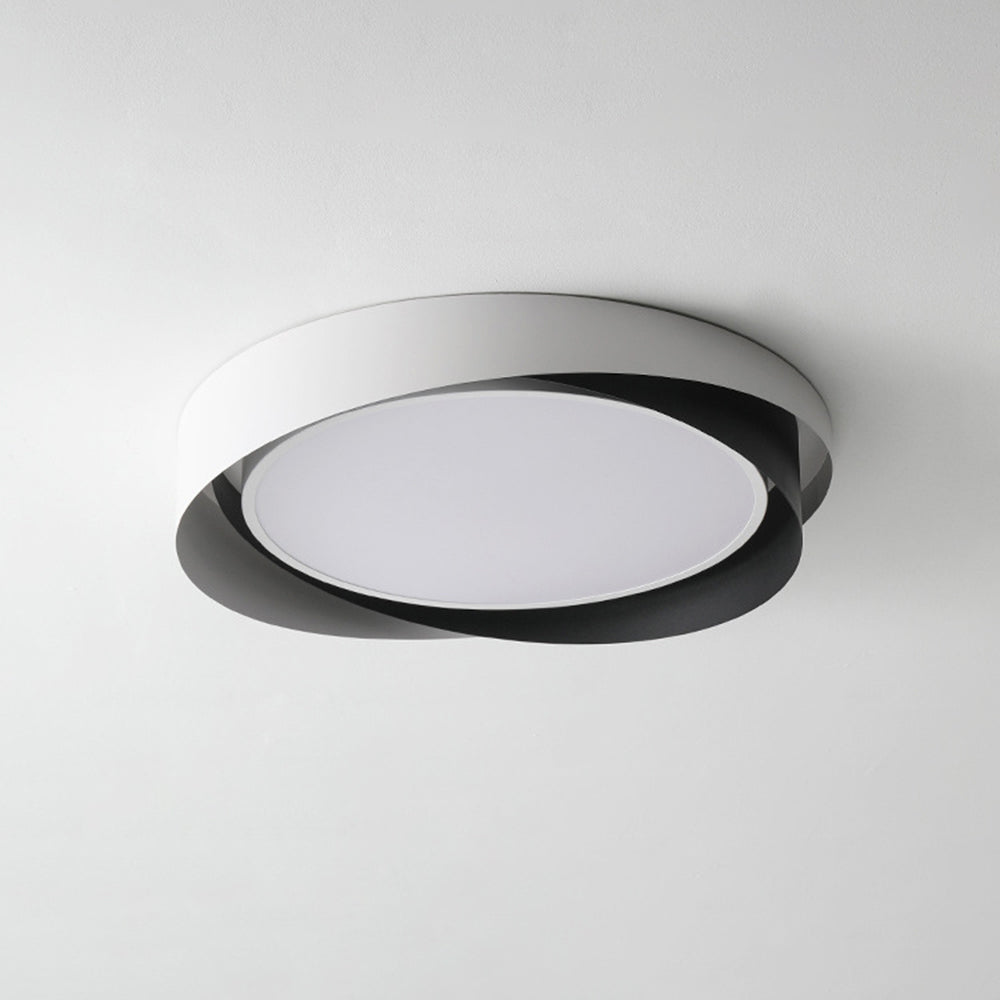 Arisha Modern Geometric Metal/Acrylic Flush Mount Ceiling Light, White/Gold - Neutral Decor