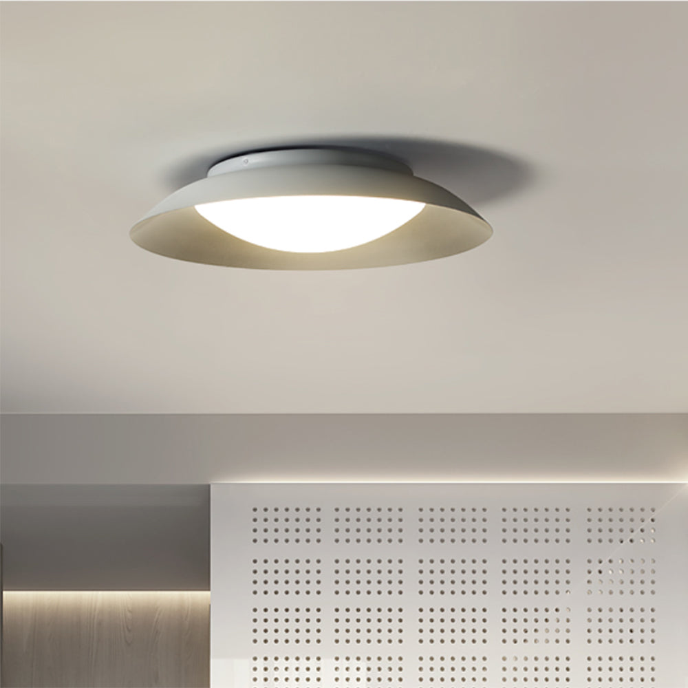 Arisha Nordic Bowl Acrylic Flush Mount Ceiling Light, White - Neutral Decor