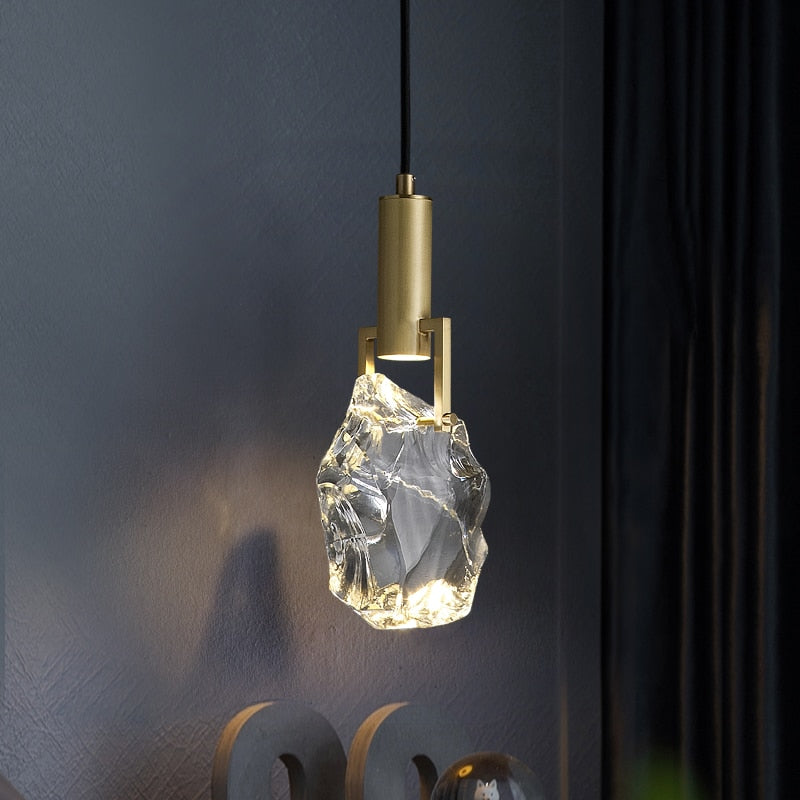 Drop Crystal Pendant Light-Neutral Decor