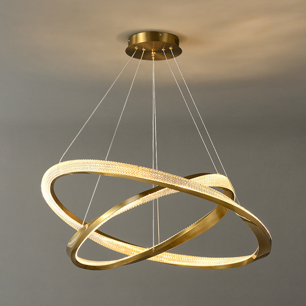 Arisha Minimalist Ring Spiral Shape Pendant Light,Gold - Neutral Decor