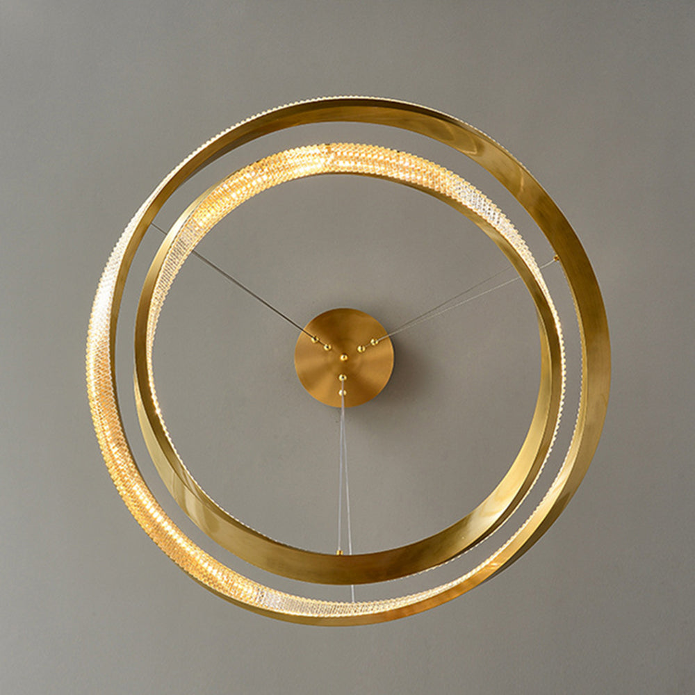 Arisha Minimalist Ring Spiral Shape Pendant Light,Gold - Neutral Decor