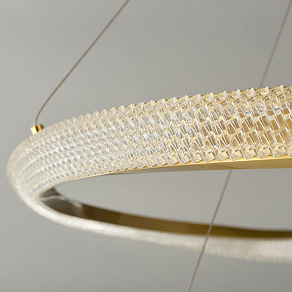 Arisha Minimalist Ring Spiral Shape Pendant Light,Gold - Neutral Decor