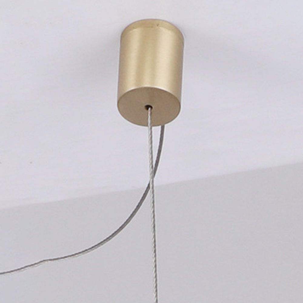 Arisha LED Linear Minimalist Wave Golden Leaf Shaped Pendant Light - Neutral Decor