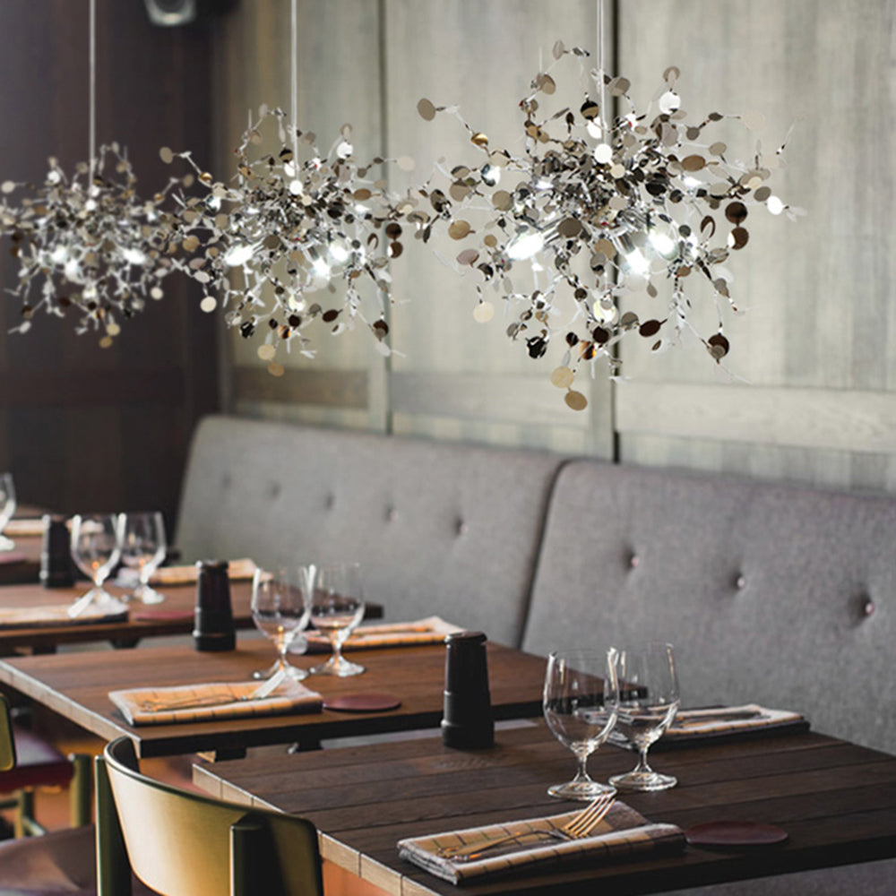 Olivia Artsy Classy Cluster Fireworks Pendant Light, Stainless steel - Neutral Decor
