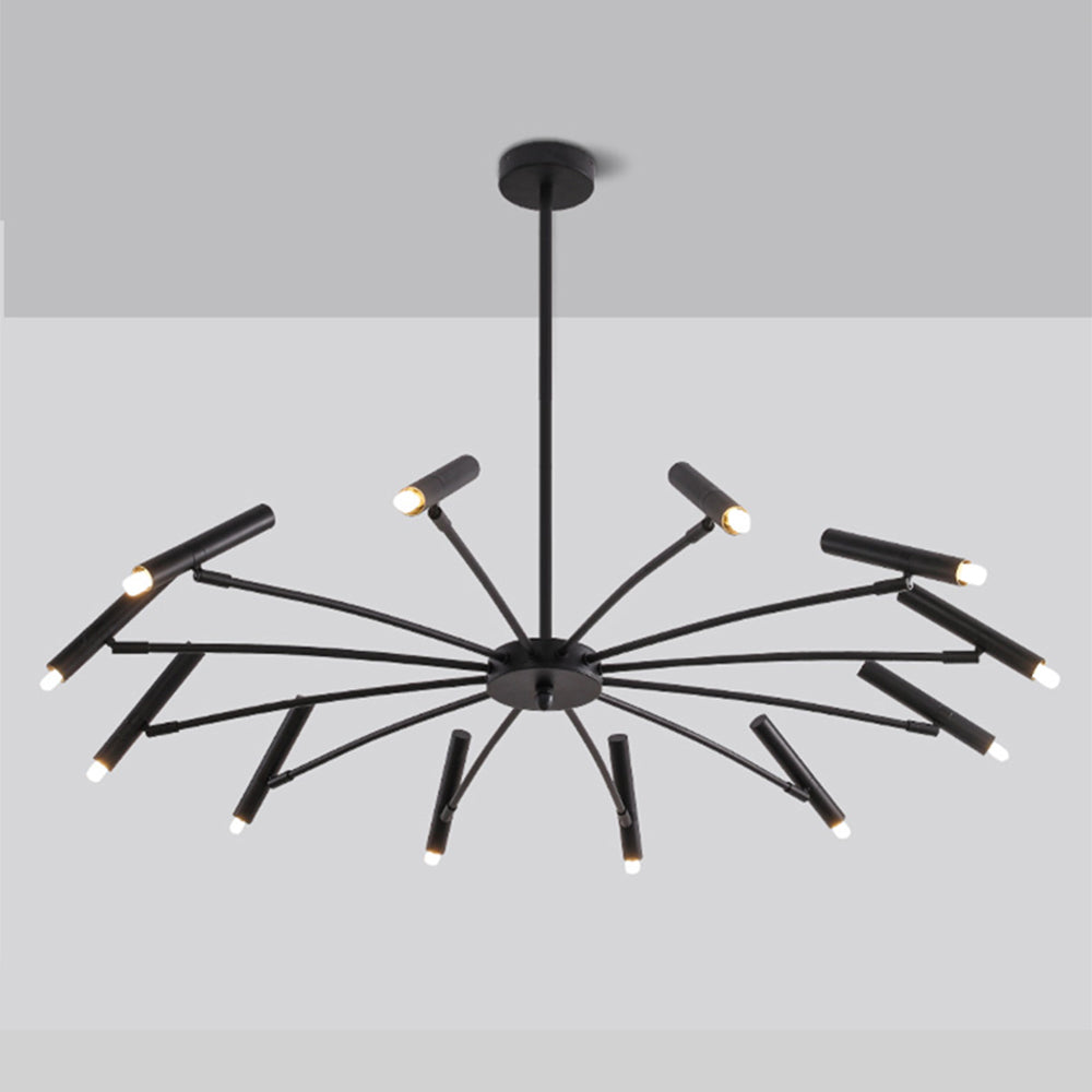 Arisha Modern Blown Linear Metal Multi-heads Chandelier - Neutral Decor