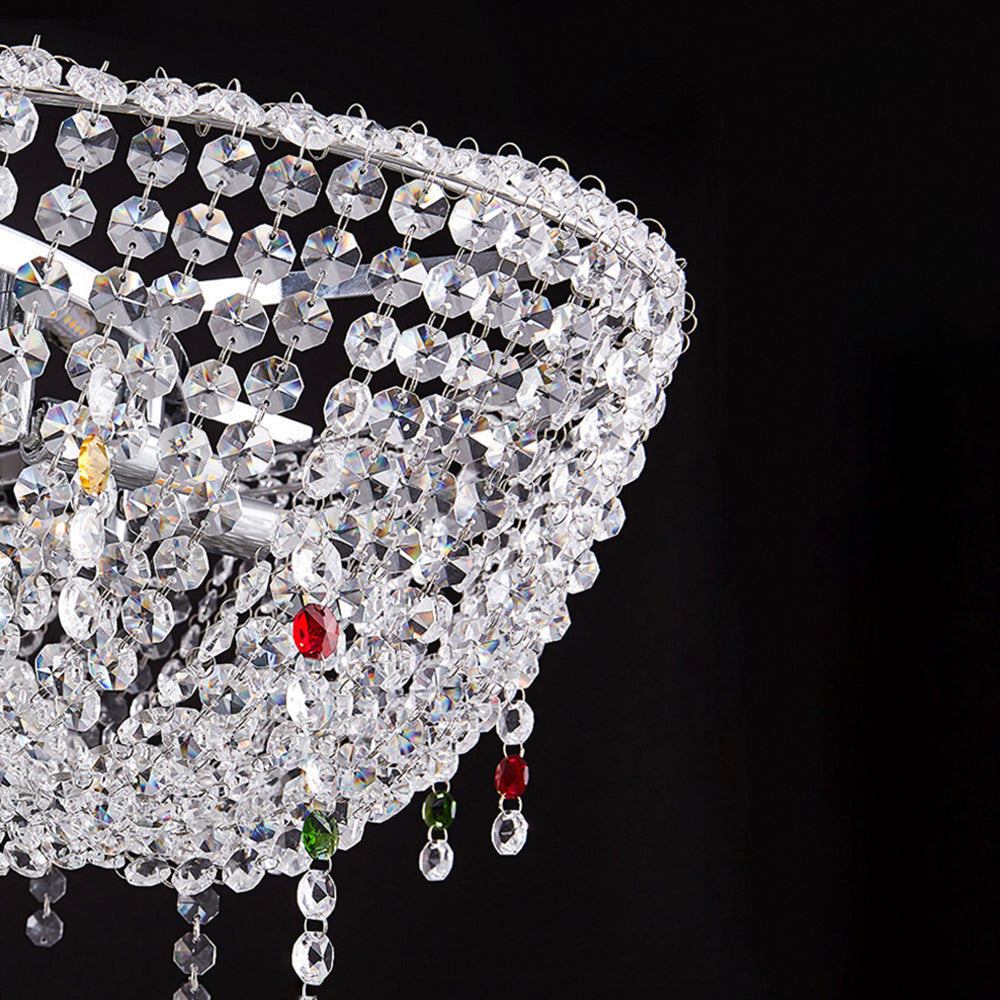 Kristy Luxury Round Crystal Pendant Light for Living Room/Dining Room - Neutral Decor