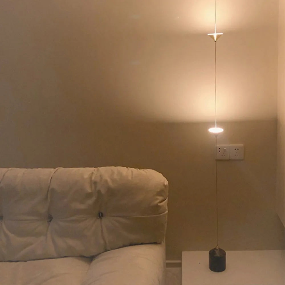 Arisha Full-Length Minimalist Linear Floor Lamp, 3 Bulbs - Neutral Decor
