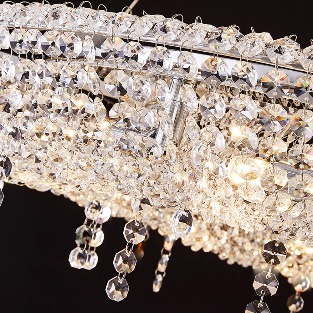 Kristy Luxury Round Crystal Pendant Light for Living Room/Dining Room - Neutral Decor