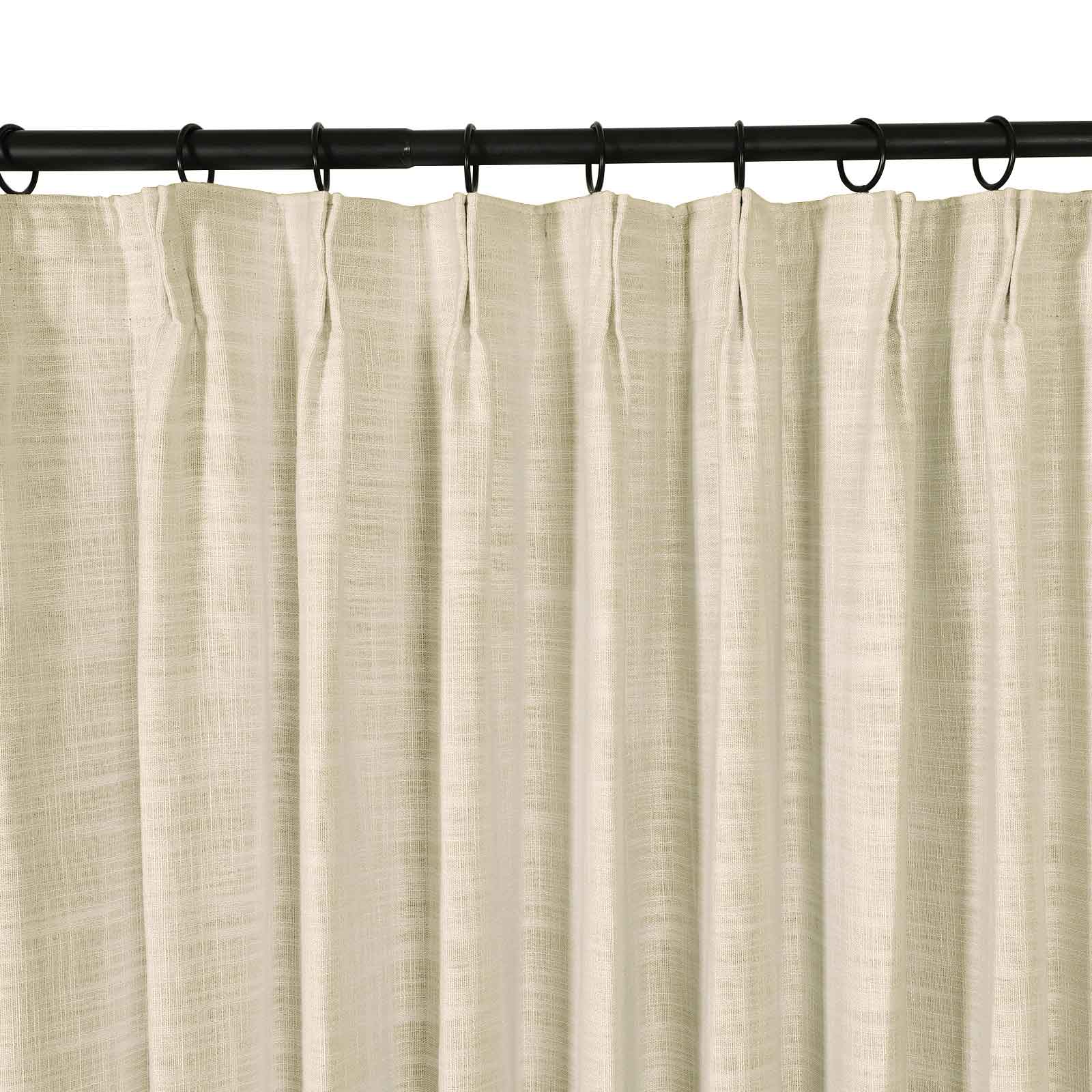 Kelly Flax Linen Curtains & Drapes Pleated-Neutral Decor