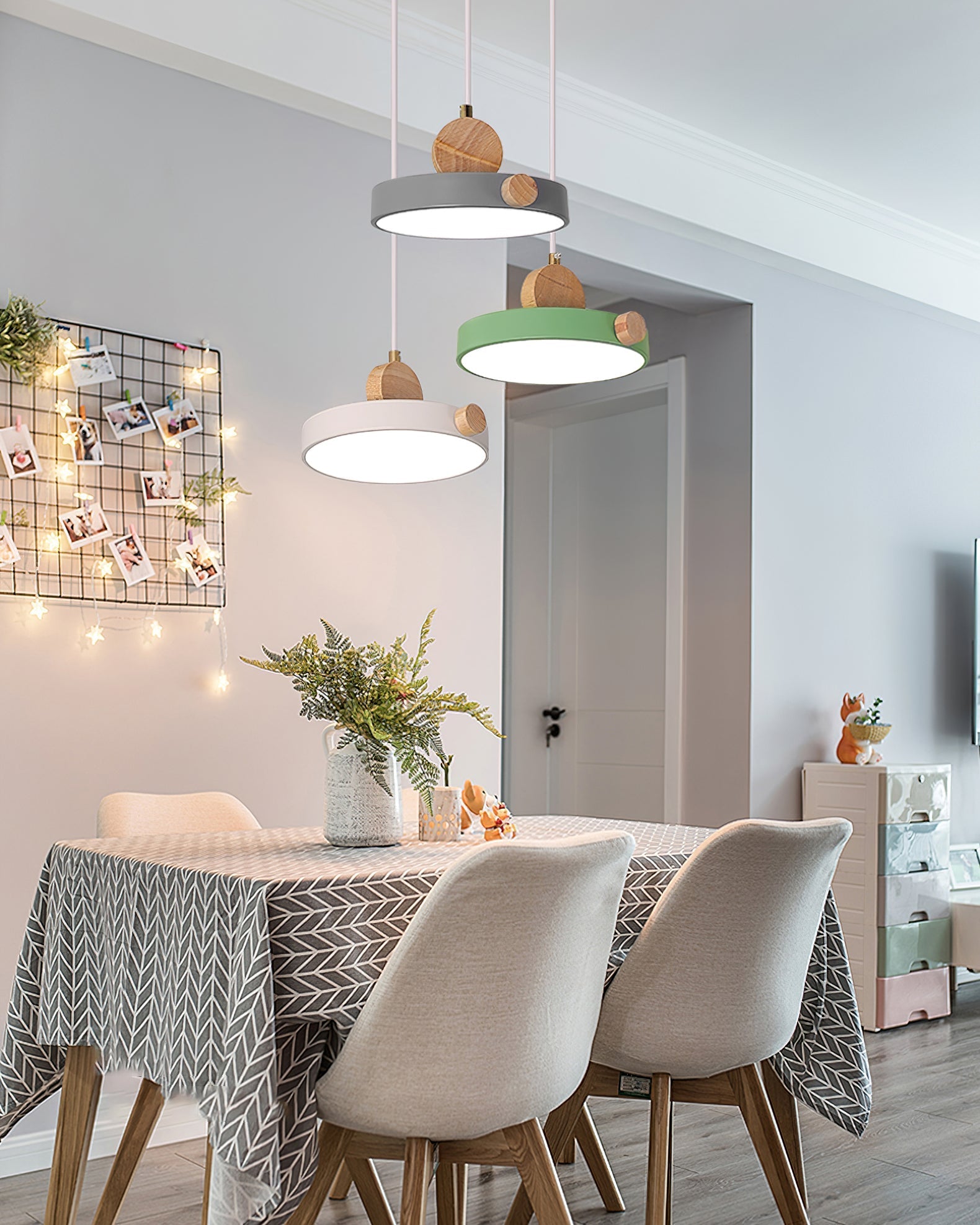 Detroit Pendant Light in green finish.
