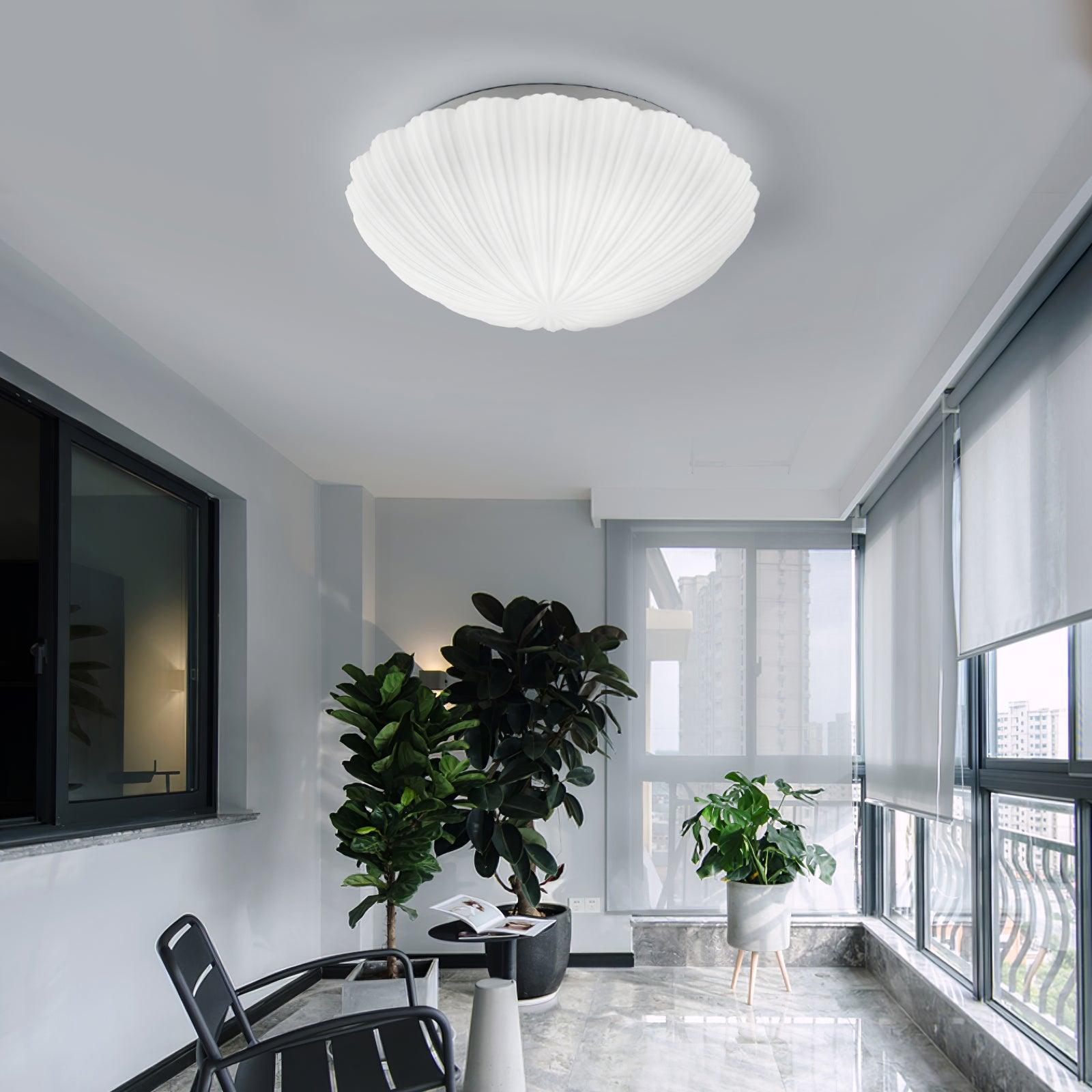Elo Ceiling Lamp Seashell Shape Ribbed Soft Elegant-Neutral Decor