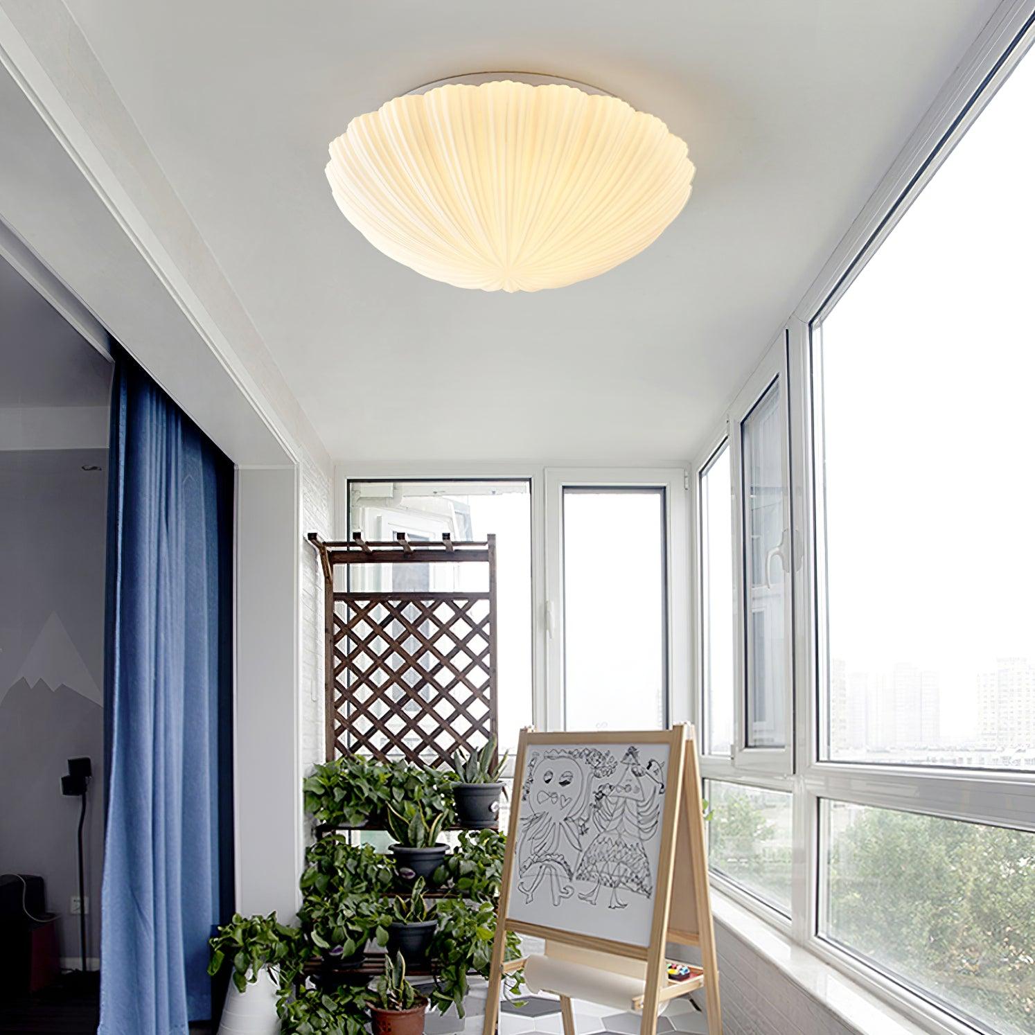 Elo Ceiling Lamp Seashell Shape Ribbed Soft Elegant-Neutral Decor
