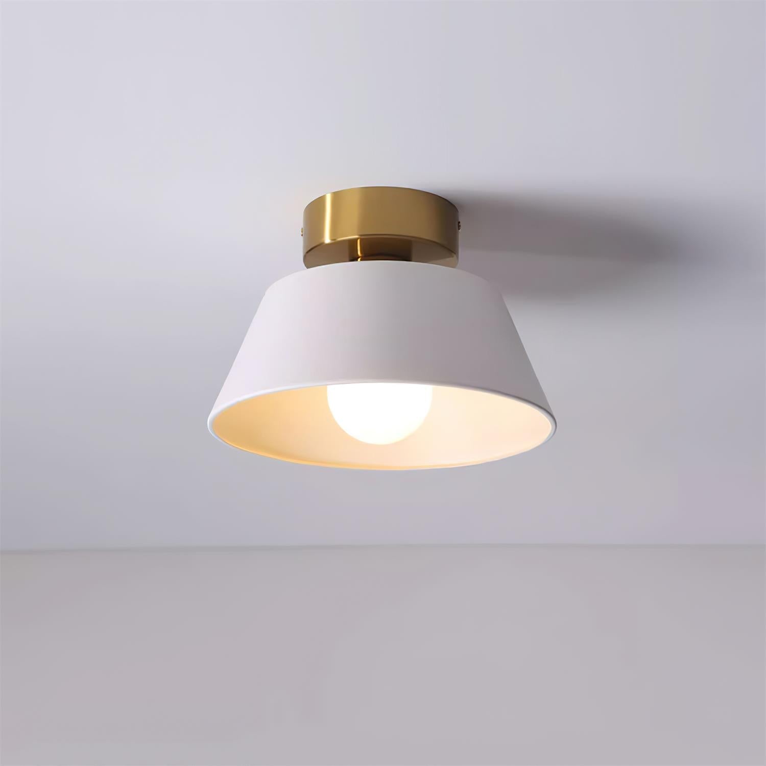 Ceiling Light Metal Canopy Modern Flush Mount Fixture Minimalist