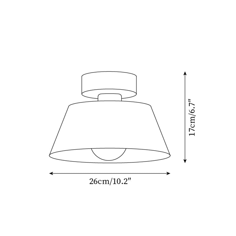 Ceiling Light Metal Canopy Modern Flush Mount Fixture Minimalist
