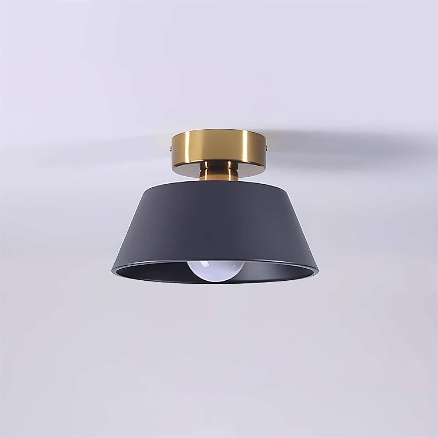 Ceiling Light Metal Canopy Modern Flush Mount Fixture Minimalist