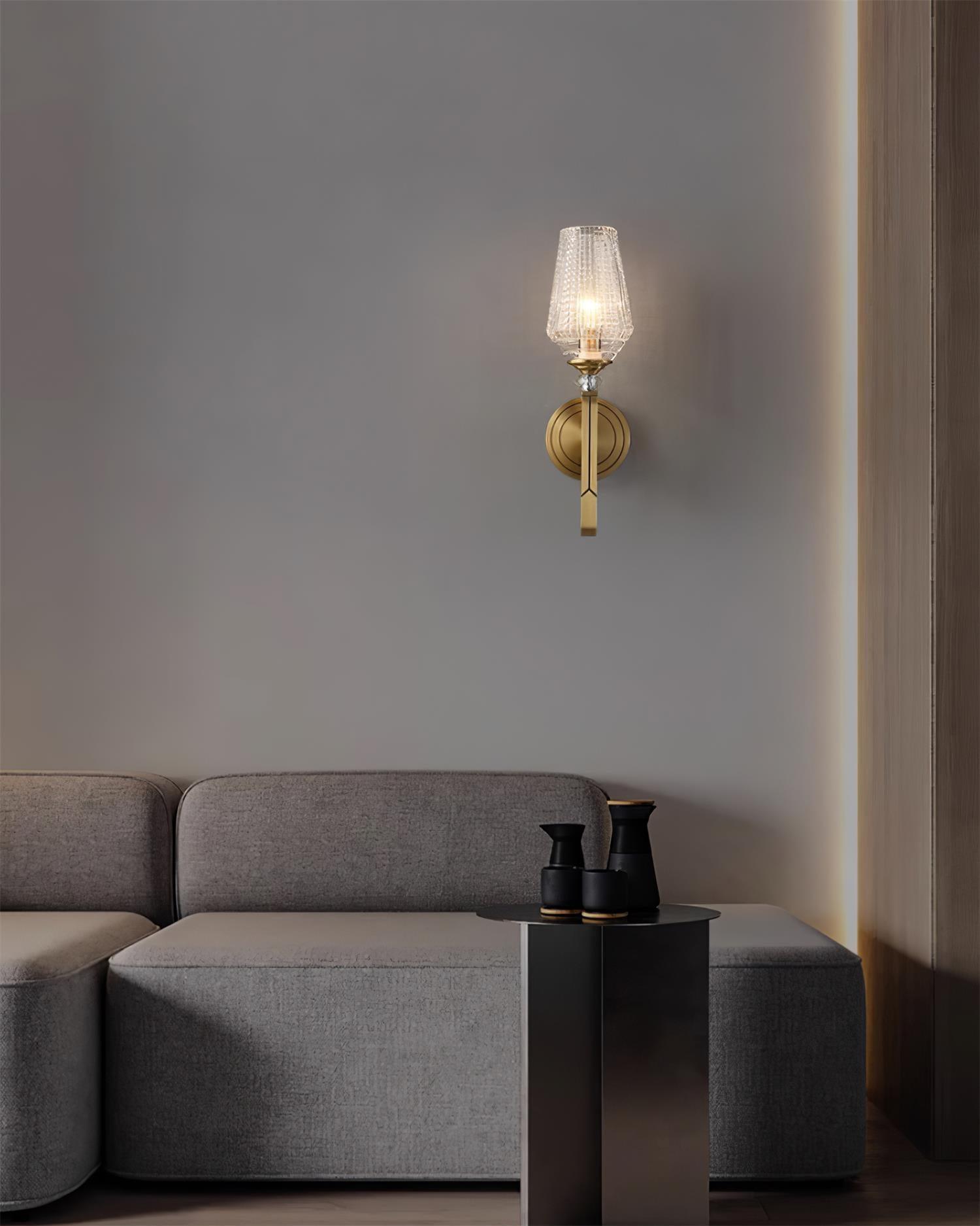Lustra Wall Light Brass Crystal Elegant-Neutral Decor