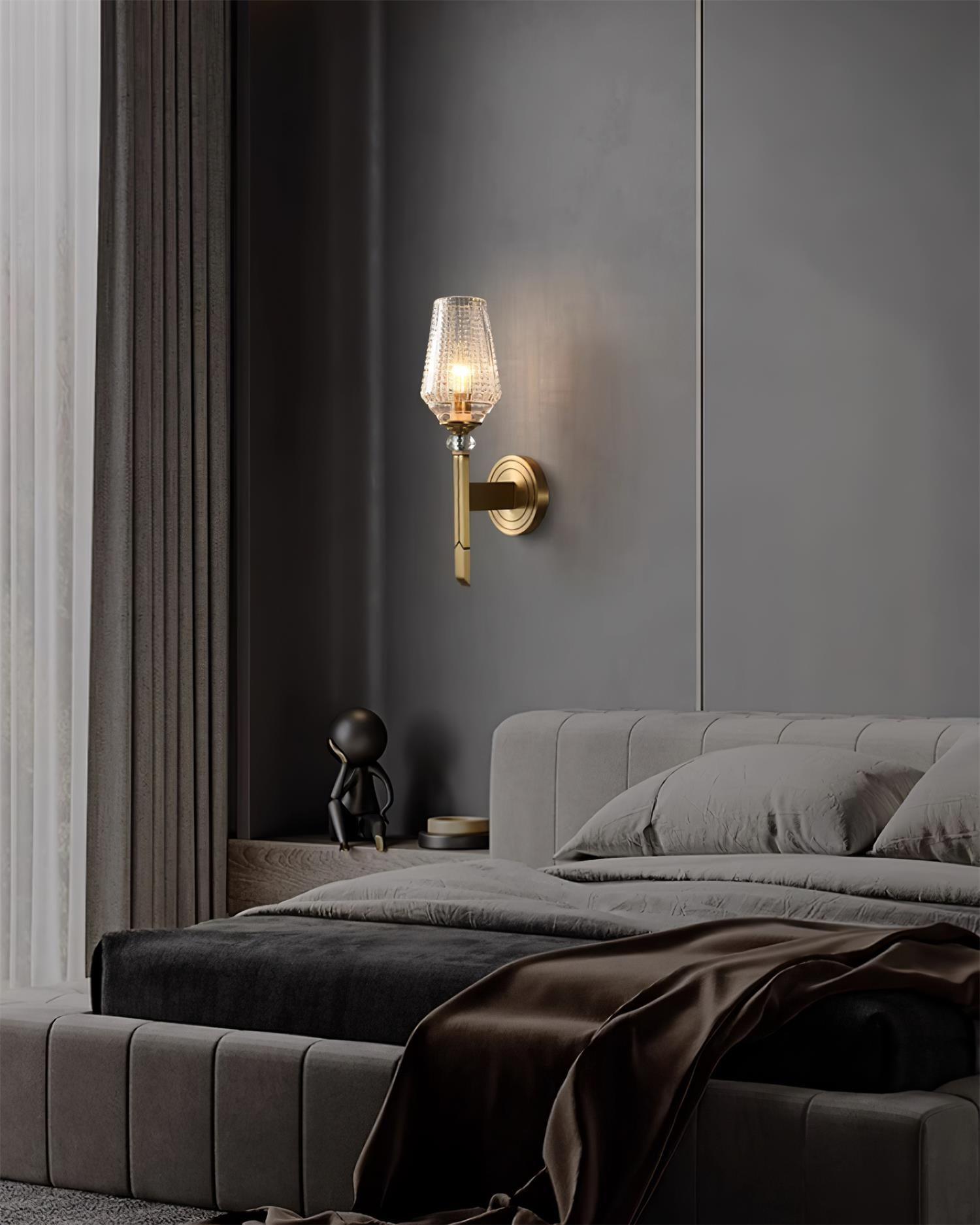 Lustra Wall Light Brass Crystal Elegant-Neutral Decor